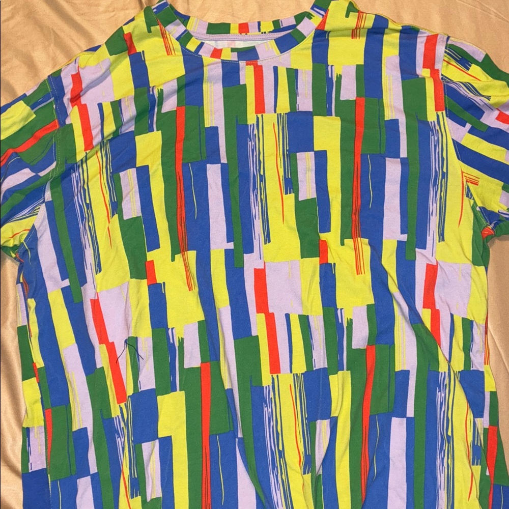 Colorful Fanatics Geometric Pattern T-Shirt